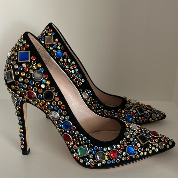 Authentic MIU MIU Crystal Jeweled Embellished Heels - Picture 9 of 15